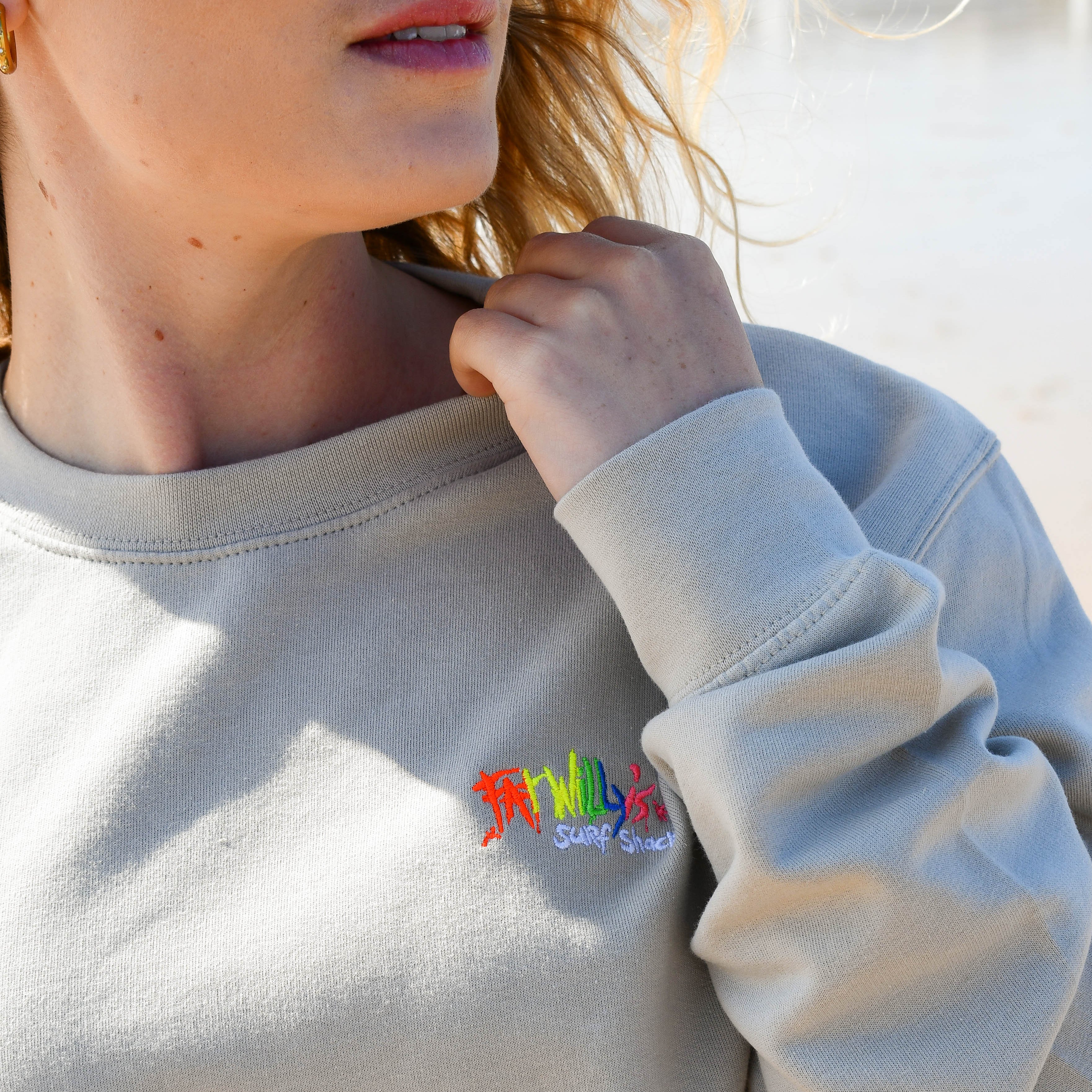 Adult Crew Sweatshirt Natural Stone