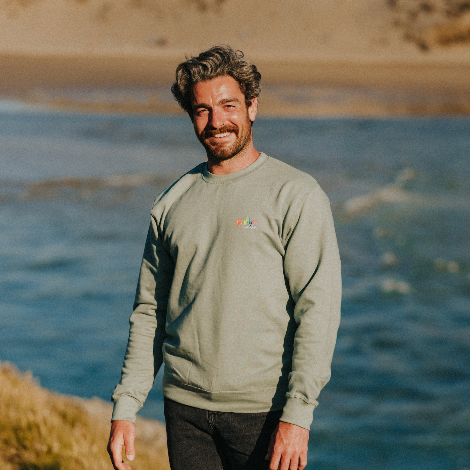 Adult Crew Sweatshirt Dusty Green