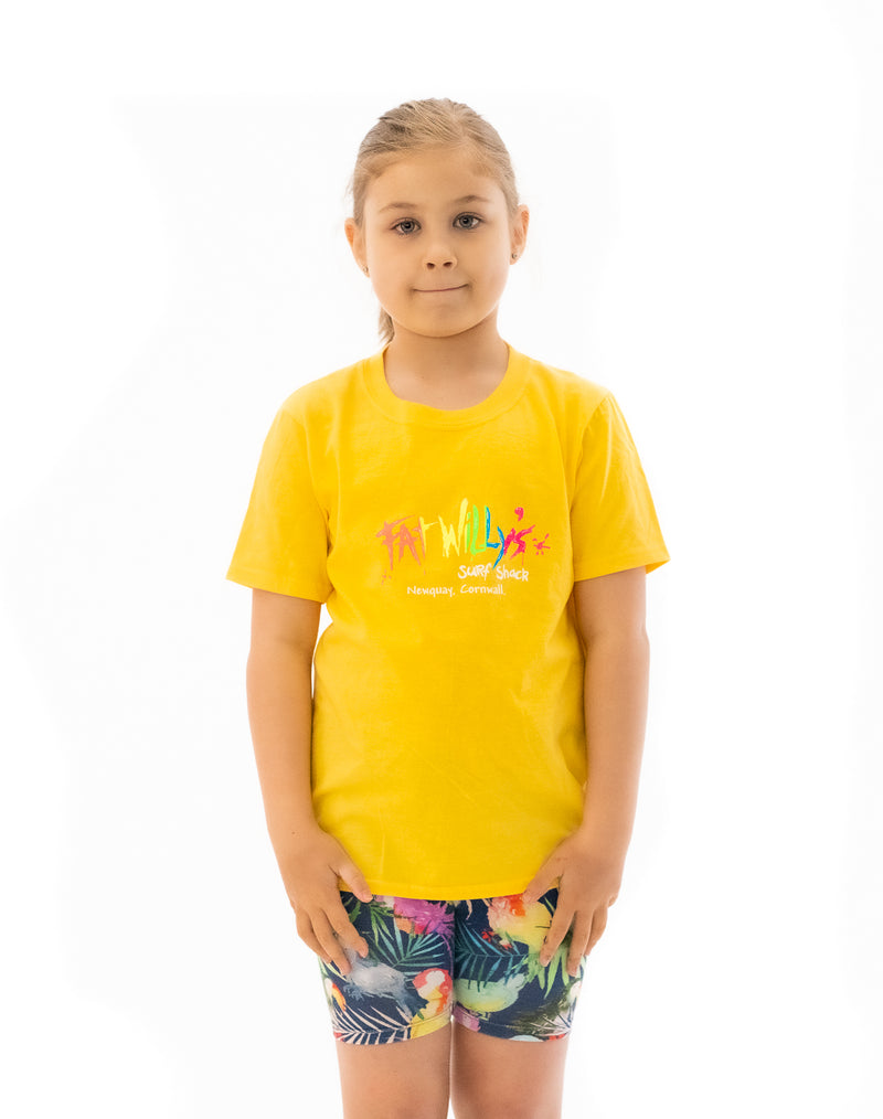 Fat Willy's Newquay Kids t-shirt in Yellow