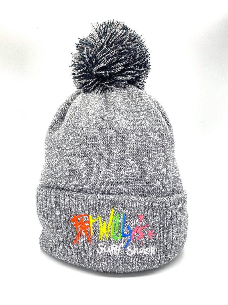 Fat Willy's adult bobble hat heather grey