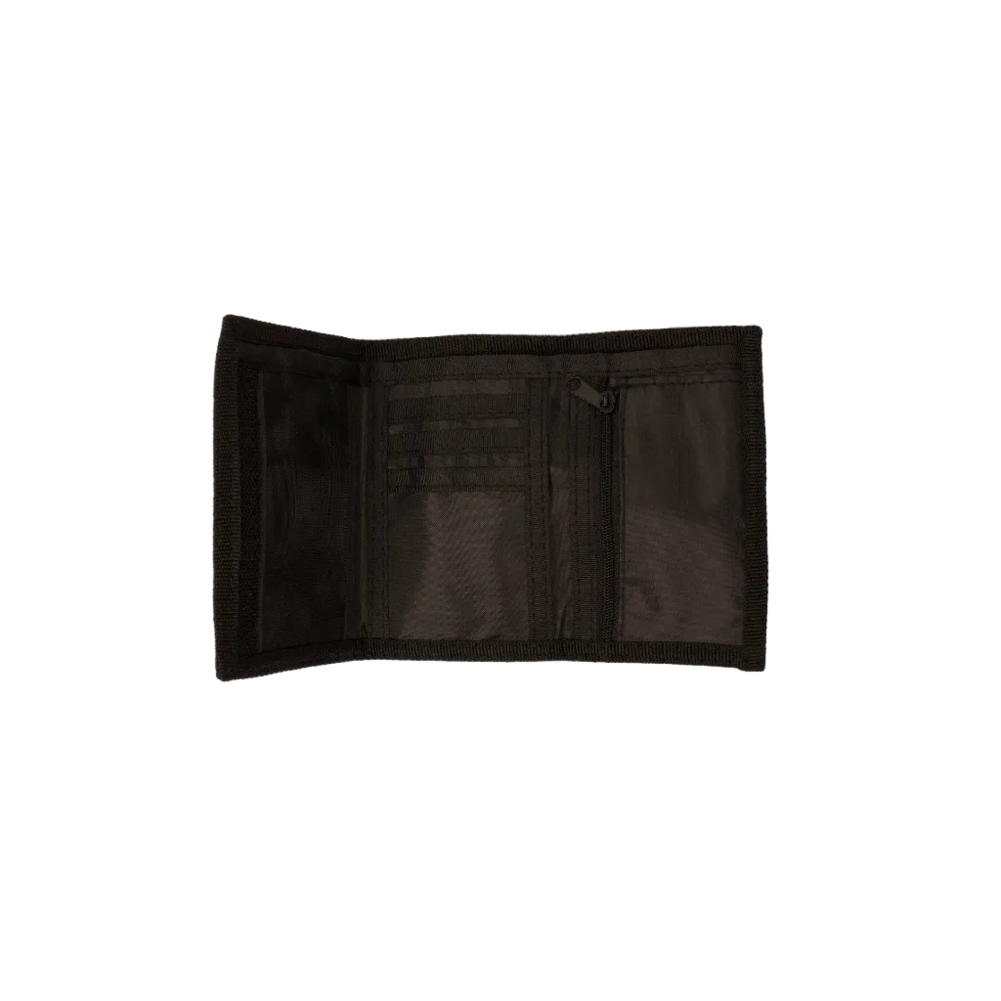 Black wallet on a beige background