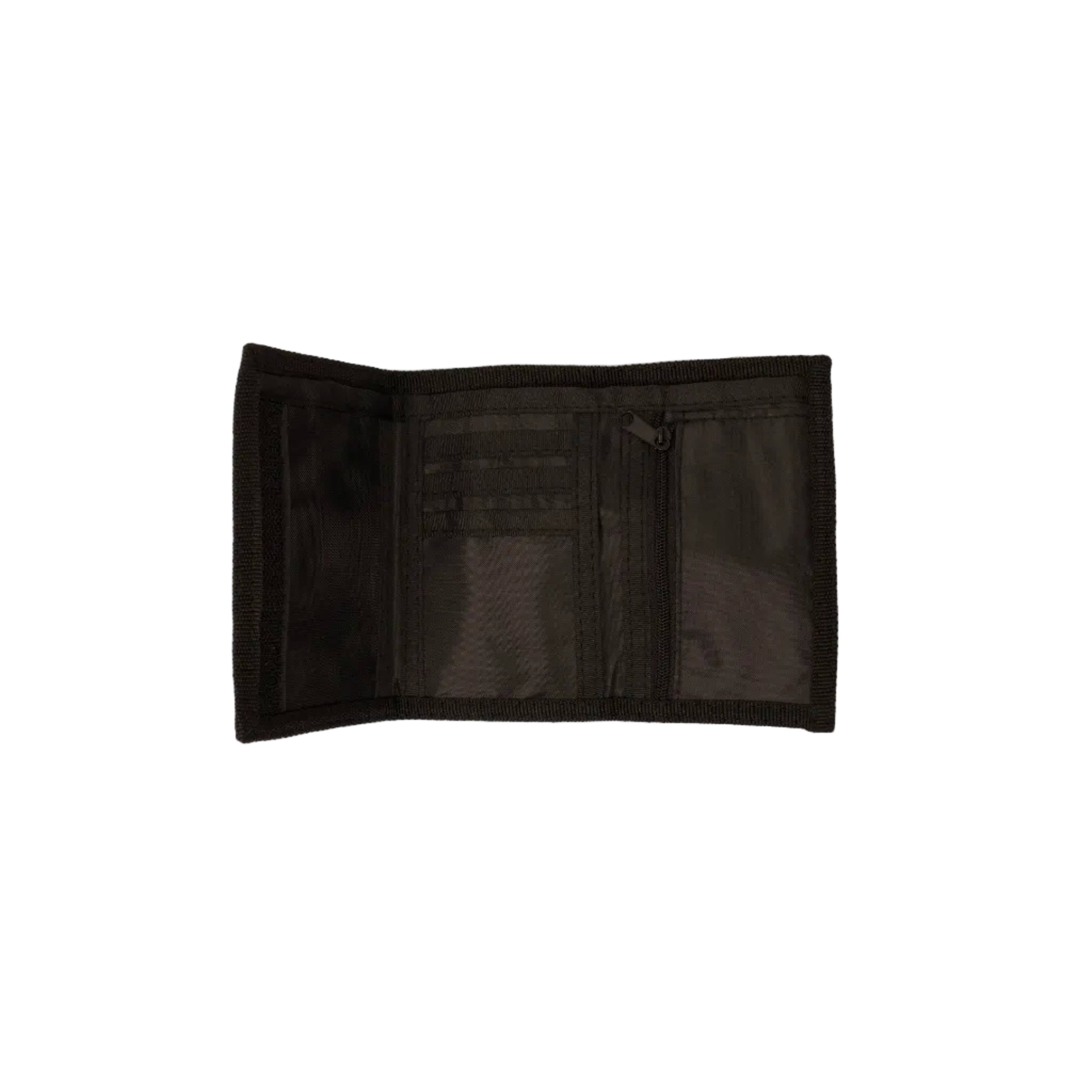 Black wallet on a beige background