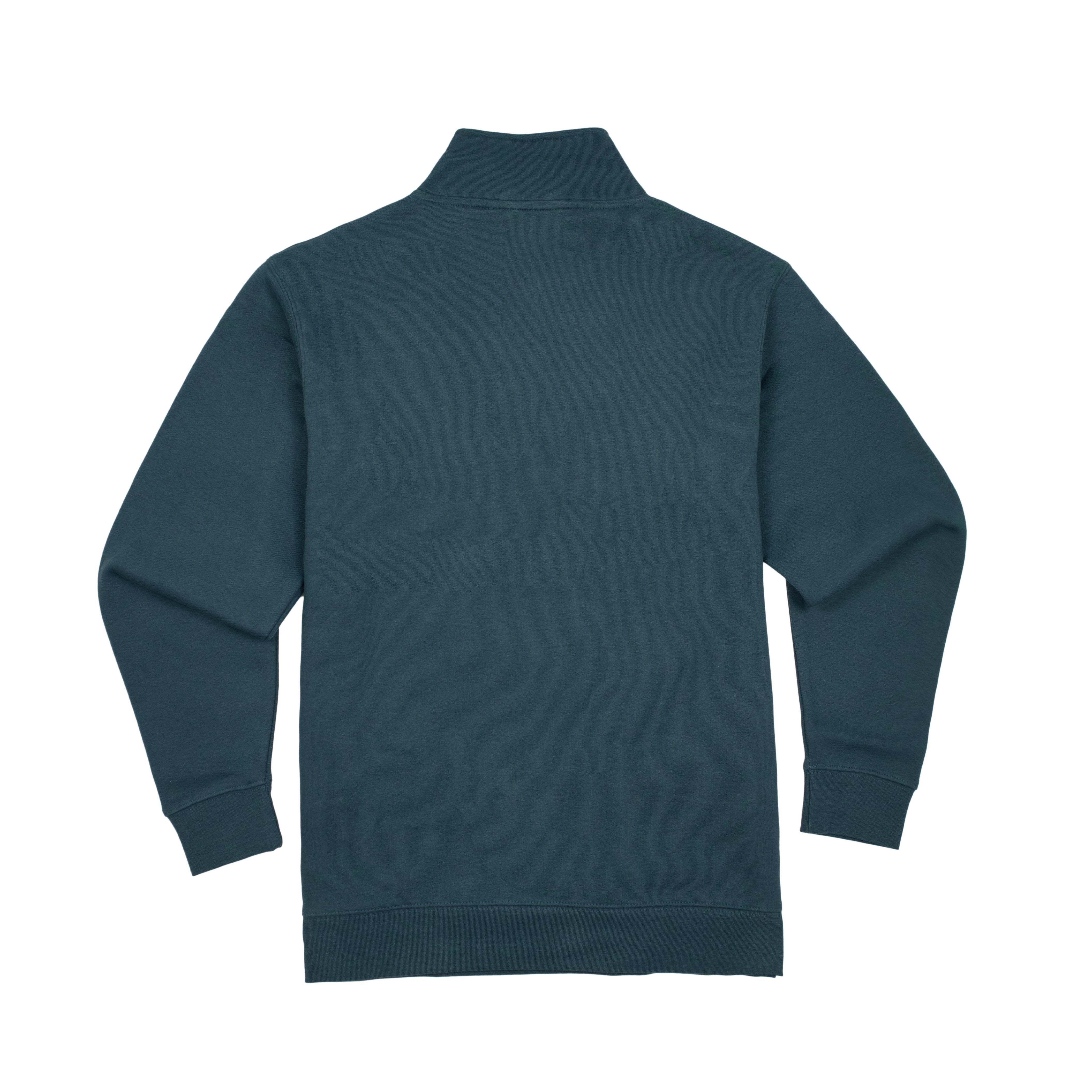 Deep Sea Blue Quarter Zip | Fat Willy's Surf Shack Newquay