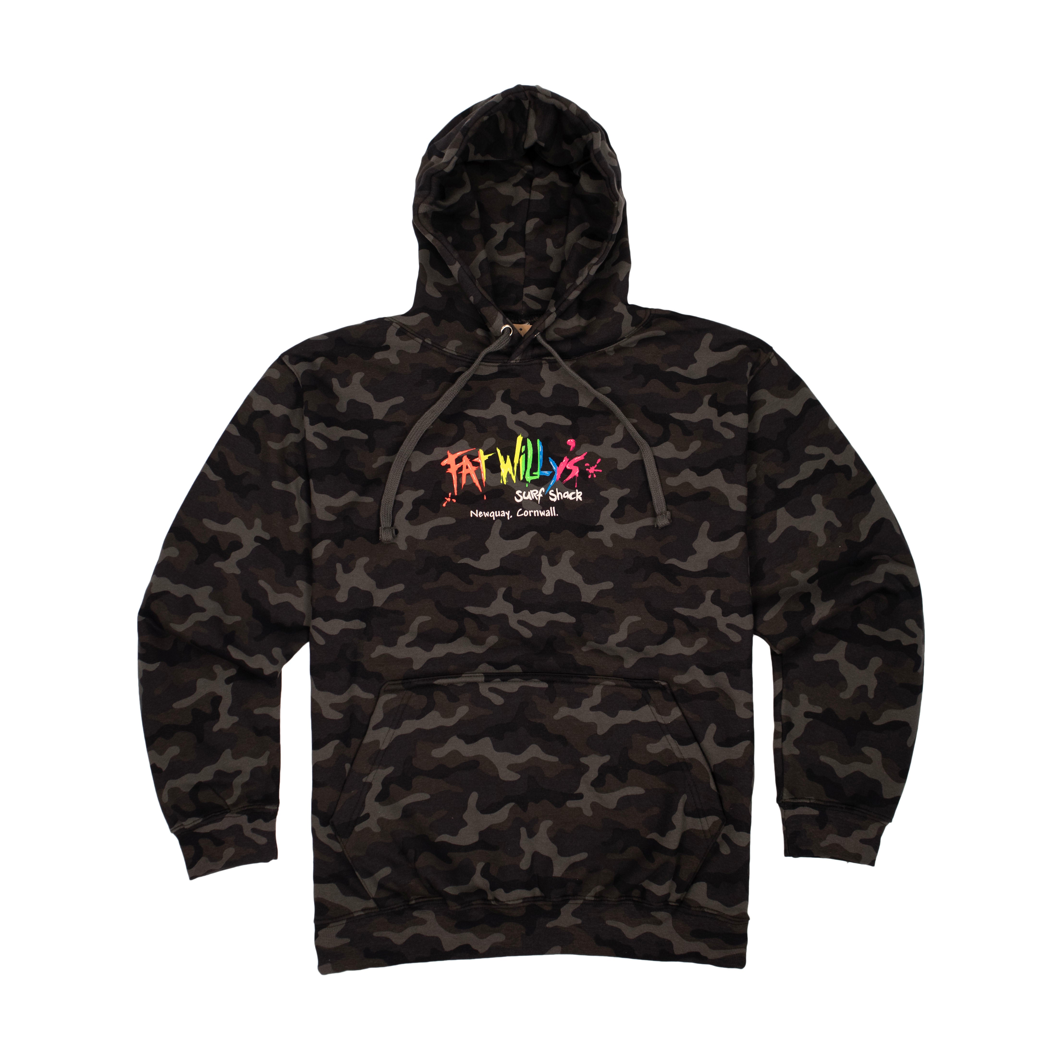 Adult Hoodie Black Camo