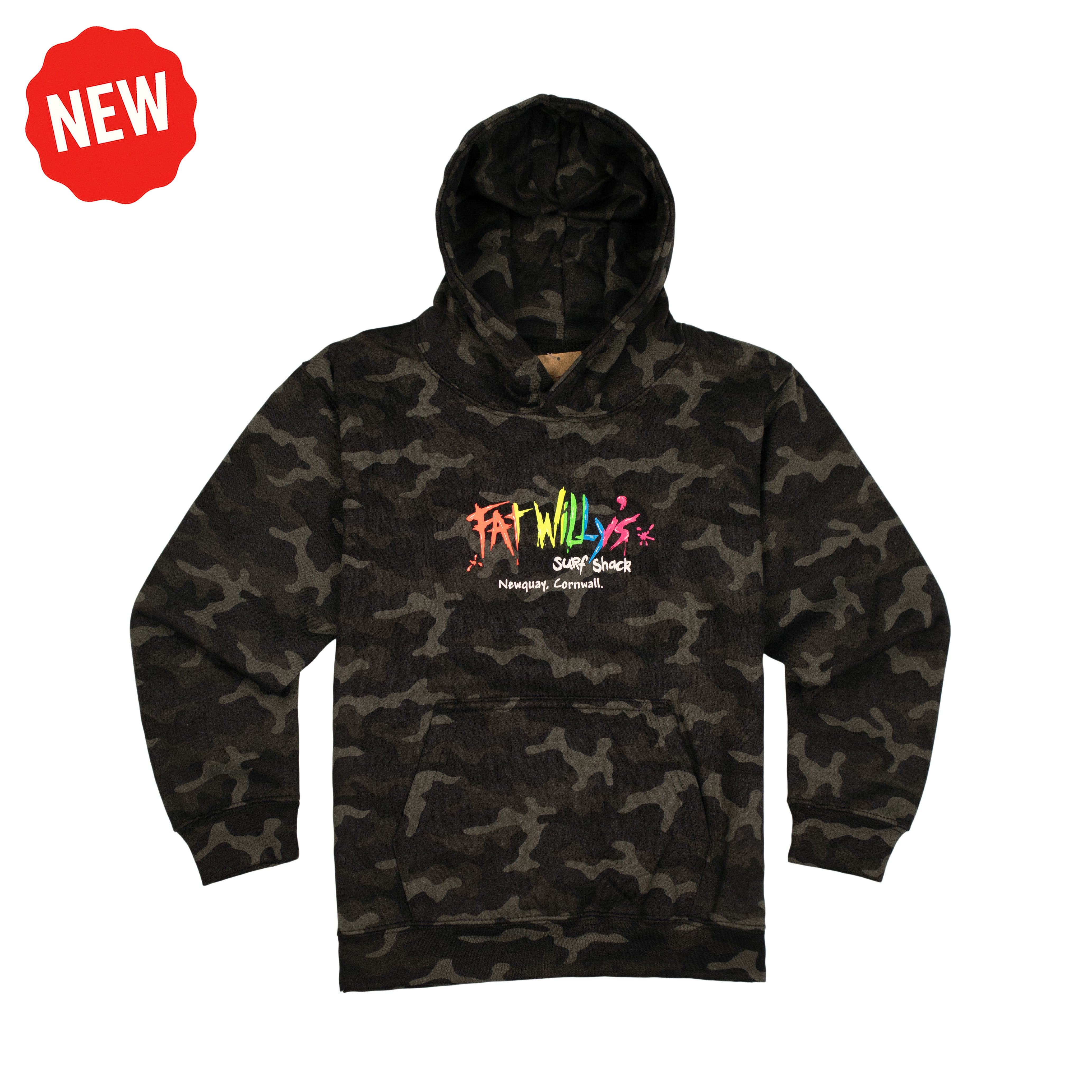 Kids Hood Black Camo