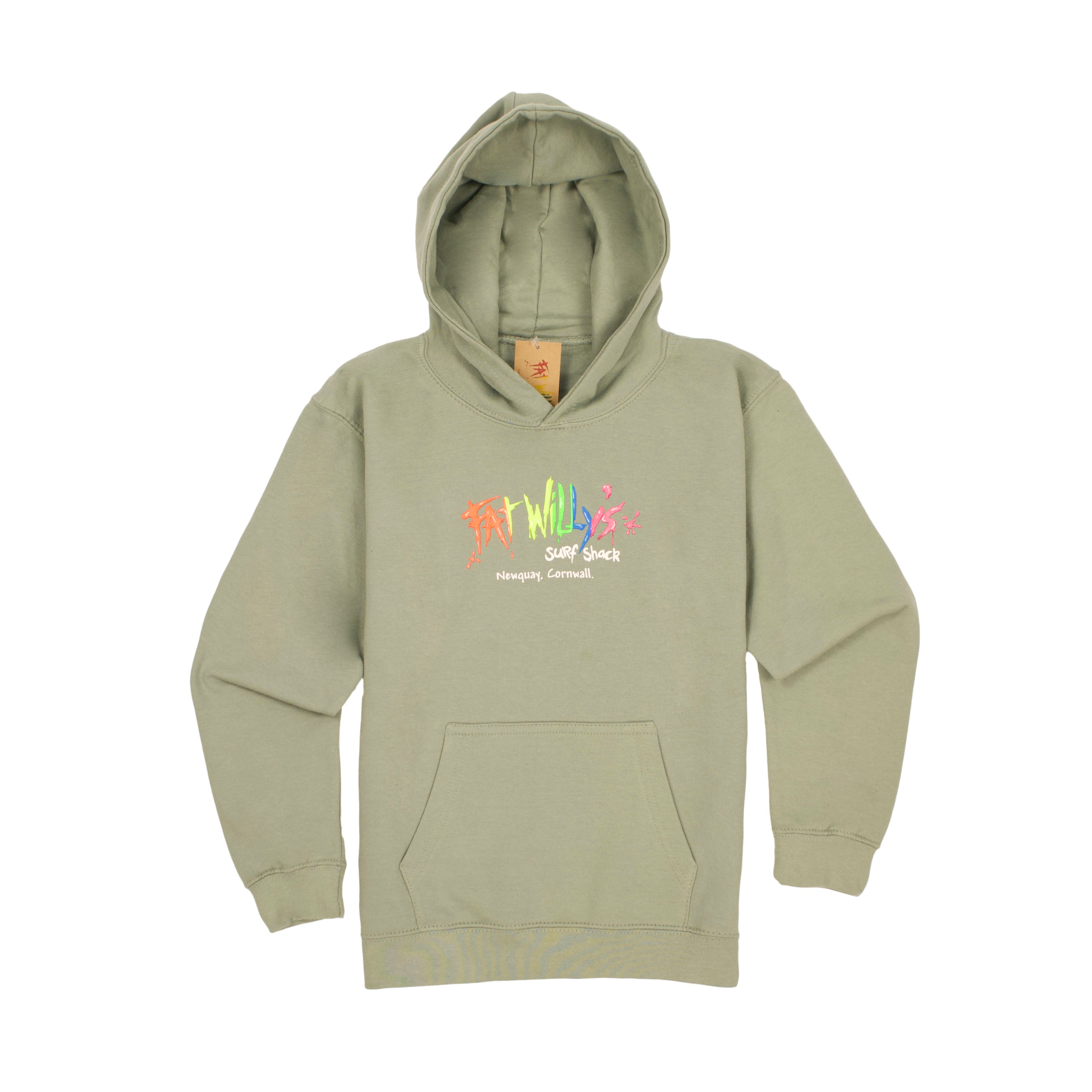 Kids Hood Dusty Green