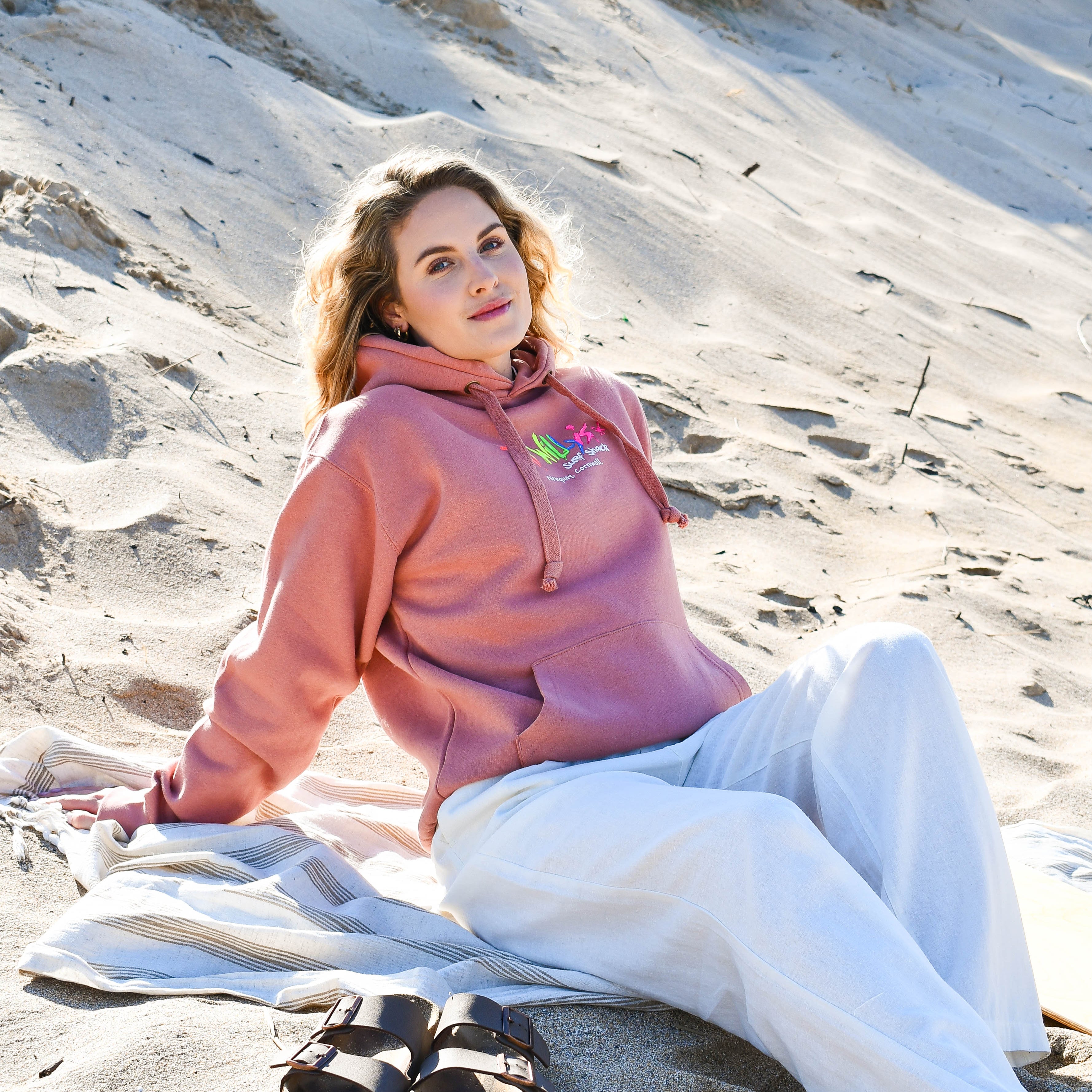 Blush Pink Hoodie | Fat Willy's Surf Shack Newquay Cornwall – Fat