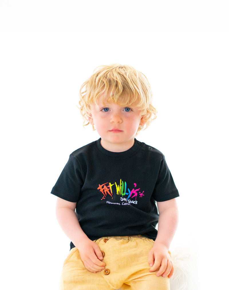 Fat Willy's Newquay toddler t-shirt in black