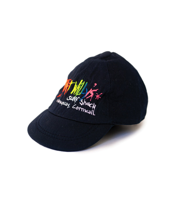 Fat Willy's Newquay baby hat cap in navy blue