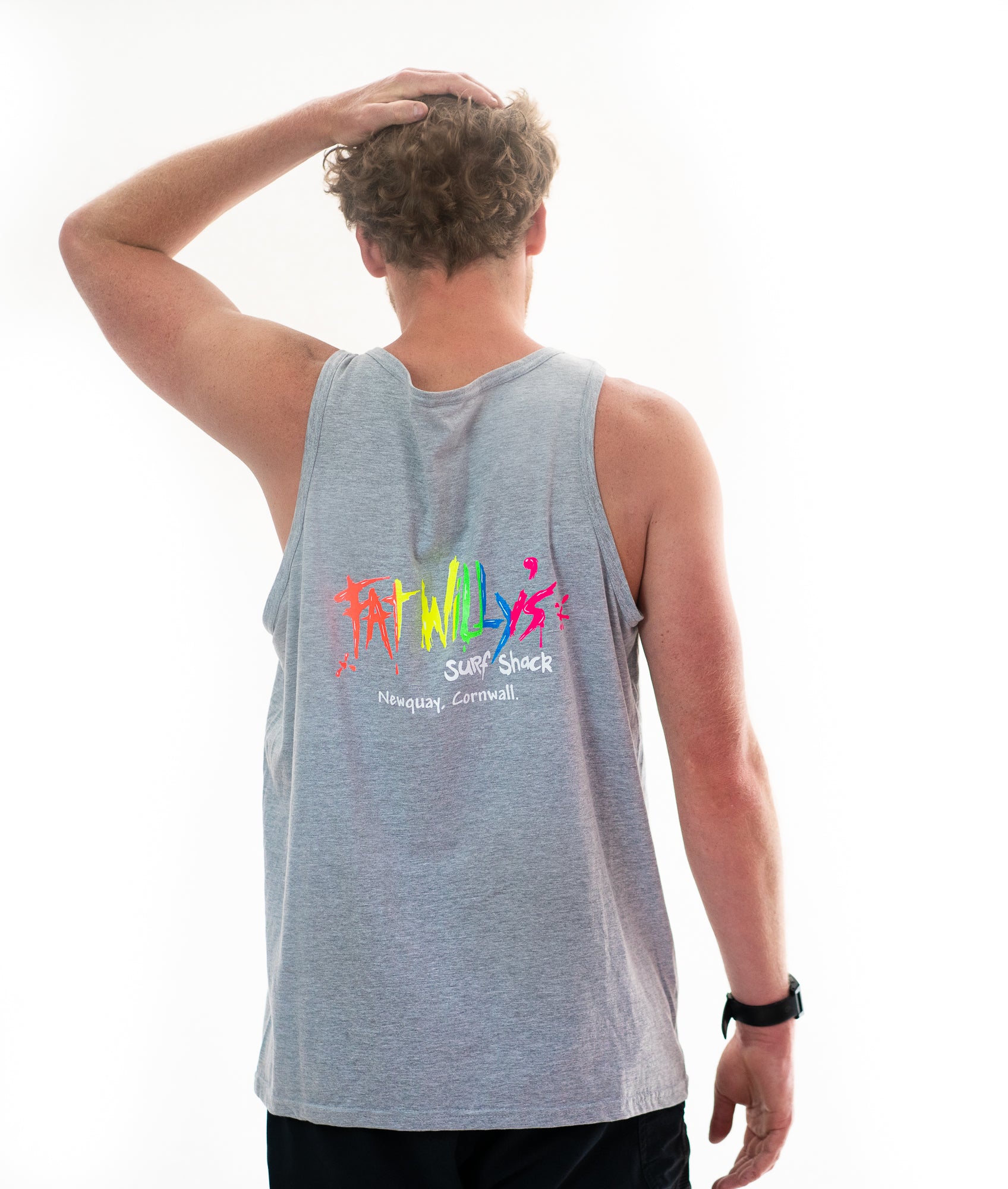 Fat Willy's Newquay adult men's vest in Grey