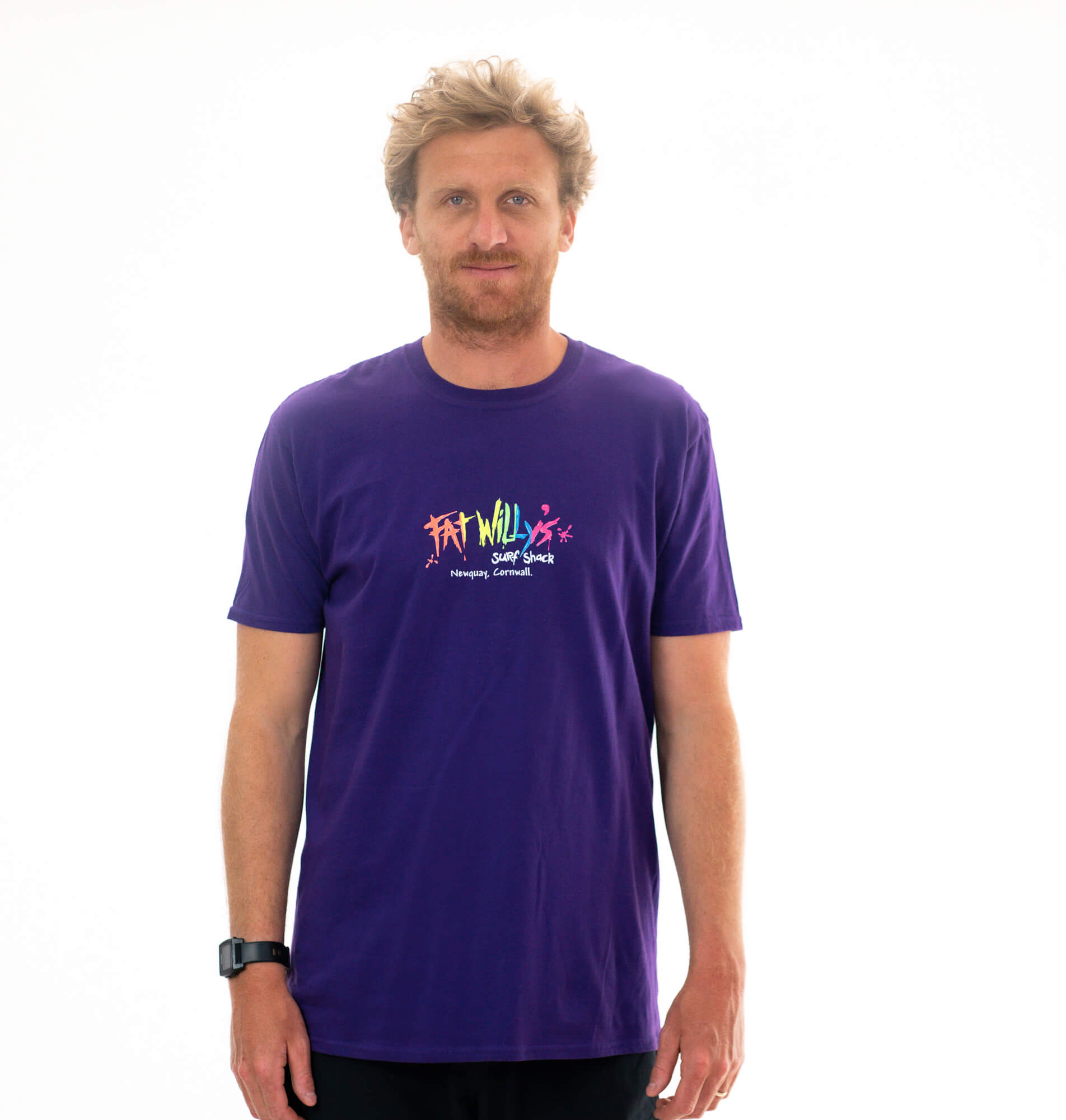Fat Willy's Newquay adult t-shirt in Purple