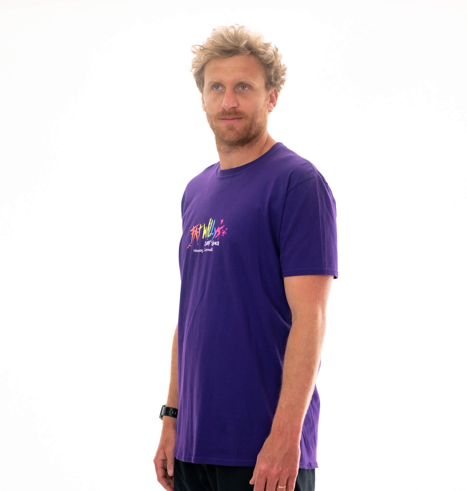 Fat Willy's Newquay adult t-shirt in Purple