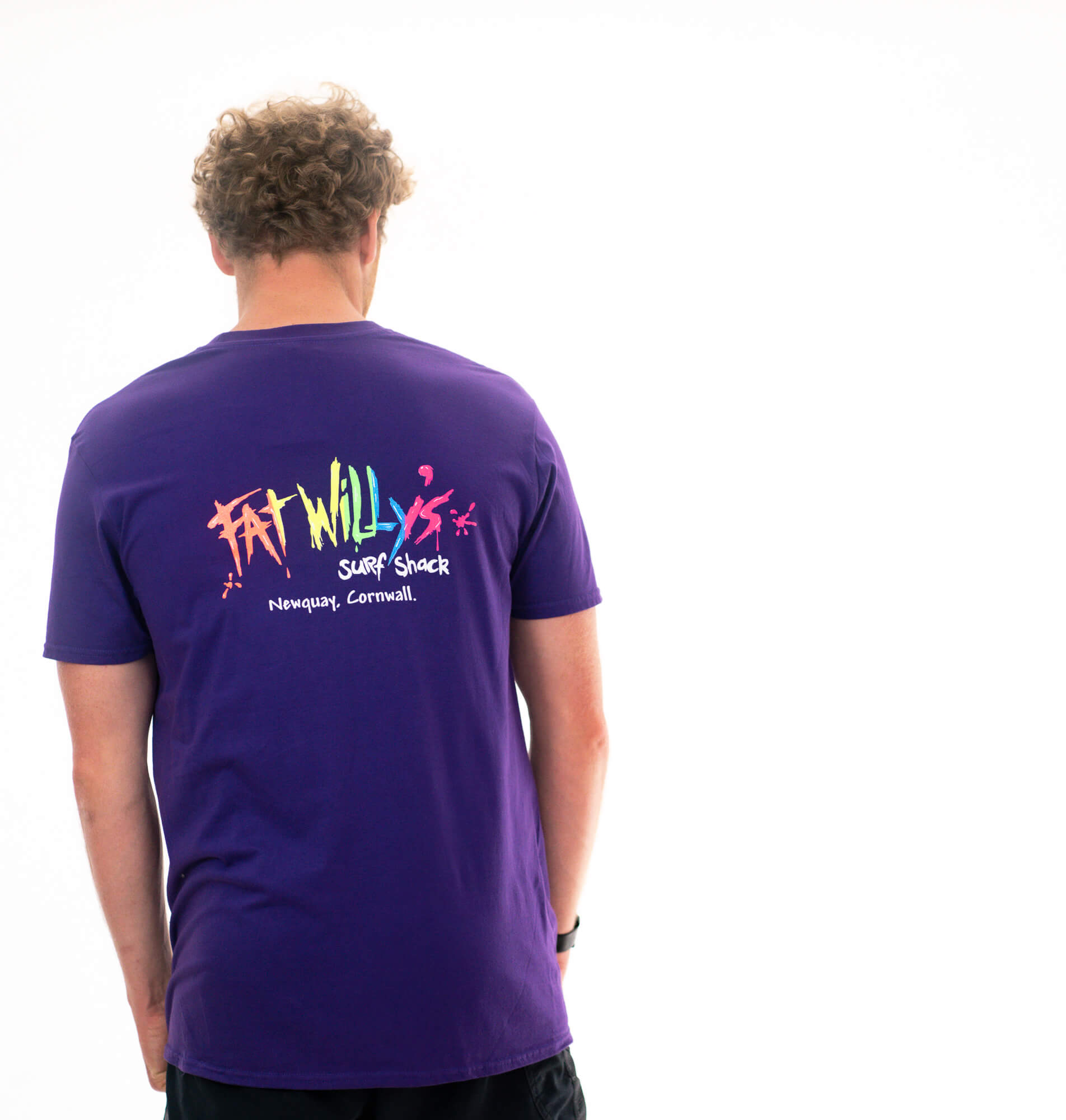Fat Willy's Newquay adult t-shirt in Purple