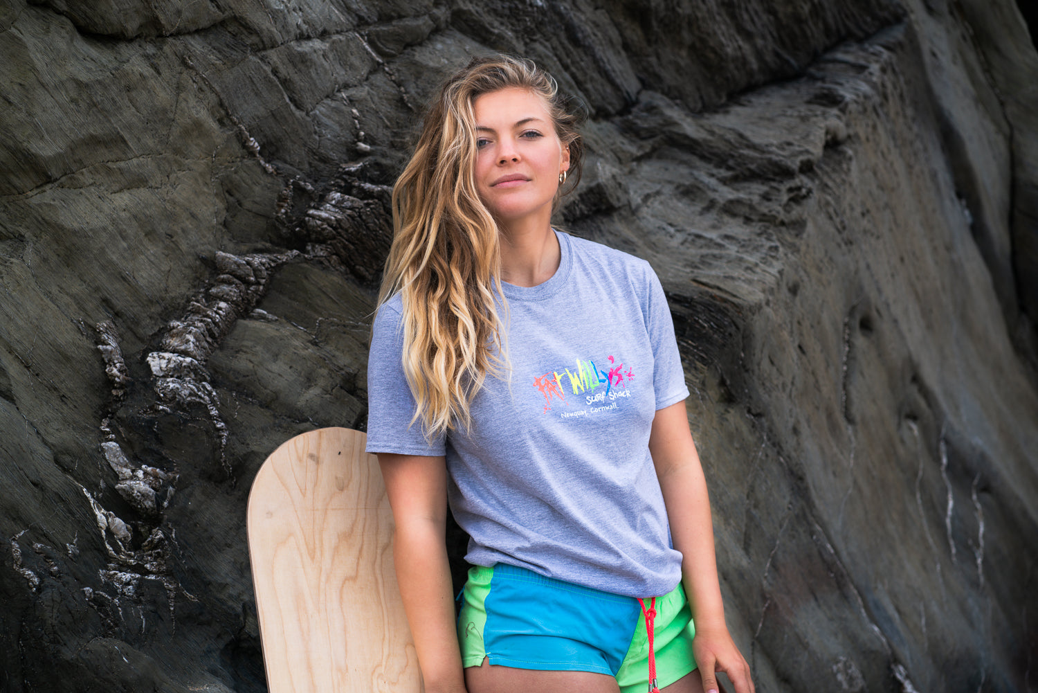 Fat Willy's Surf Shack Newquay Adult T Shirt Grey