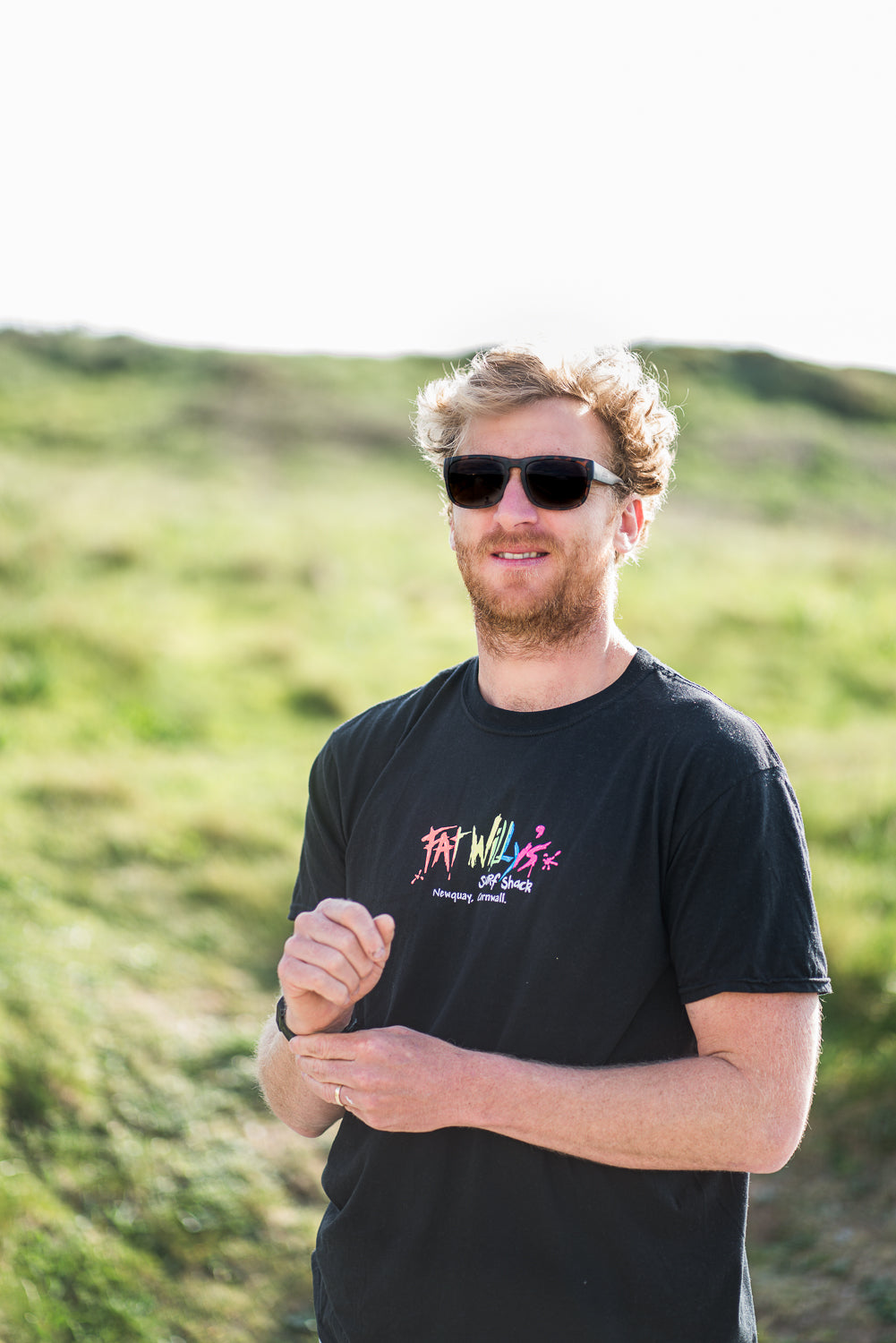 Fat Willy's Surf Shack Newquay Adult T Shirt Black