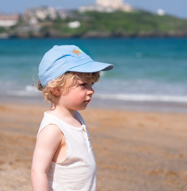 Fat Willy's Newquay baby hat cap in blue