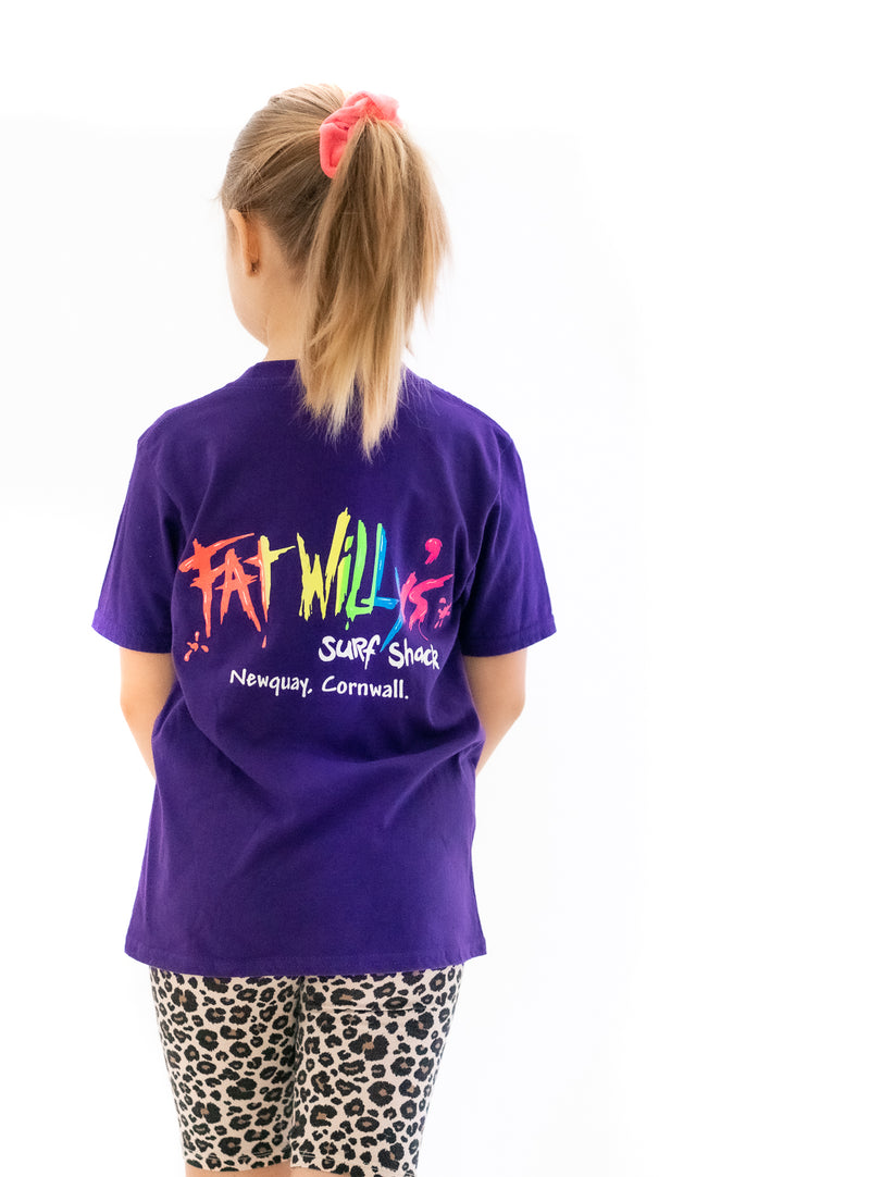 Fat Willy's Newquay Kids t-shirt in Purple
