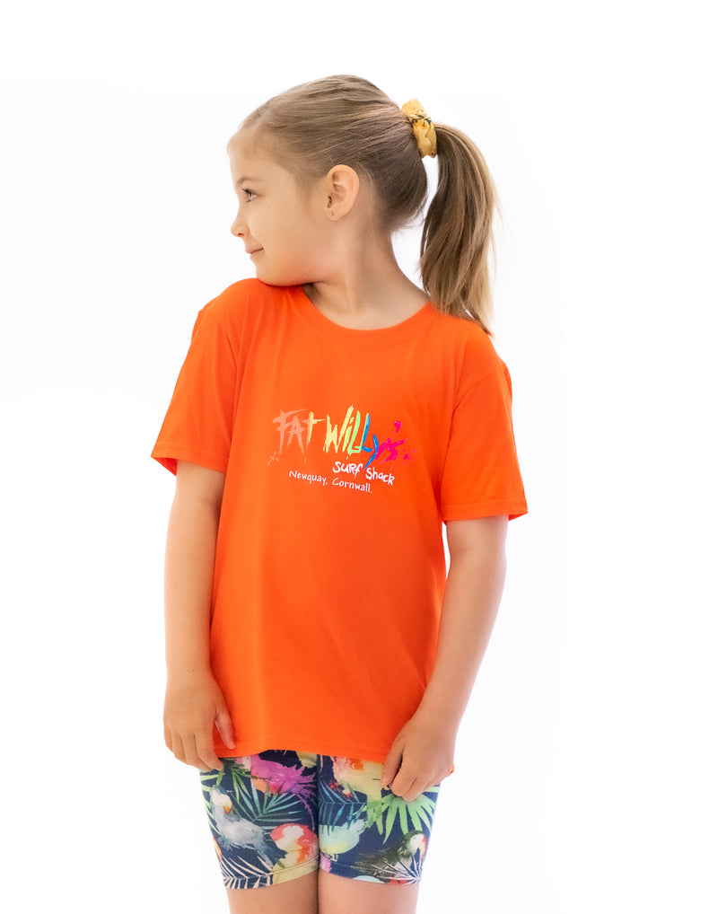 Fat Willy's Newquay Kids t-shirt in Orange