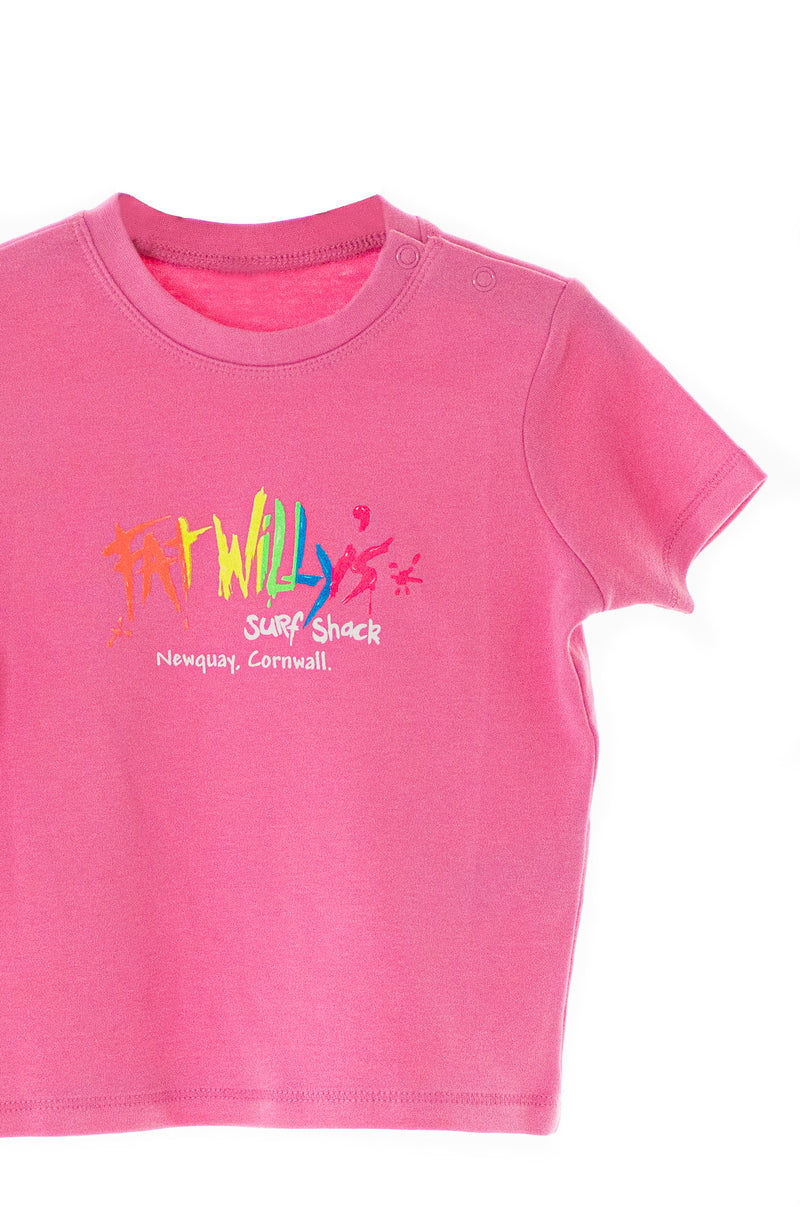 Fat Willy's Newquay toddler t-shirt in pink