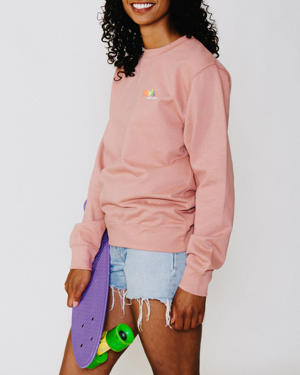 Fat Willy's Surf Shack Newquay Adult Sweatshirt Dusty Pink