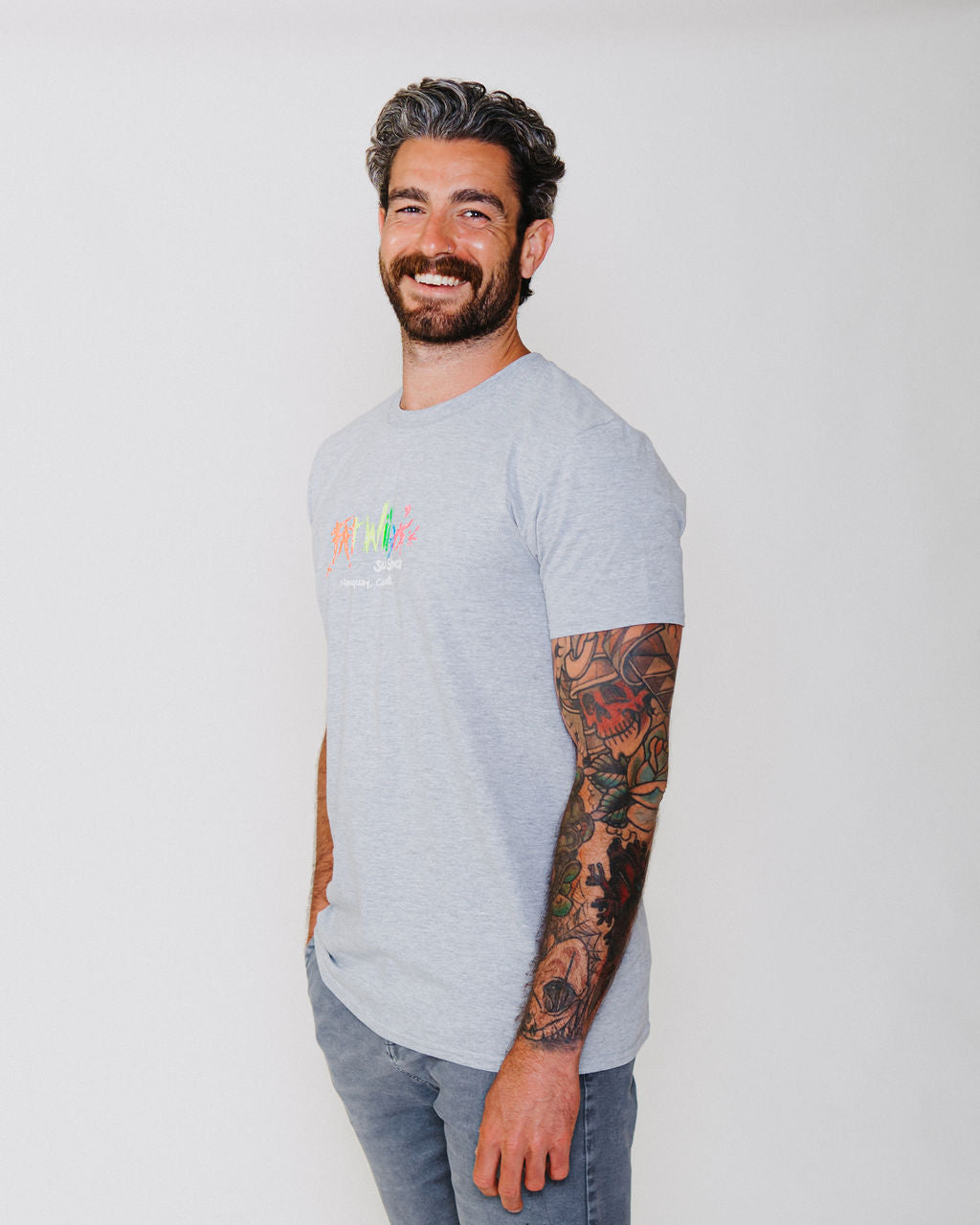 Fat Willy's Surf Shack Newquay Adult T Shirt Grey