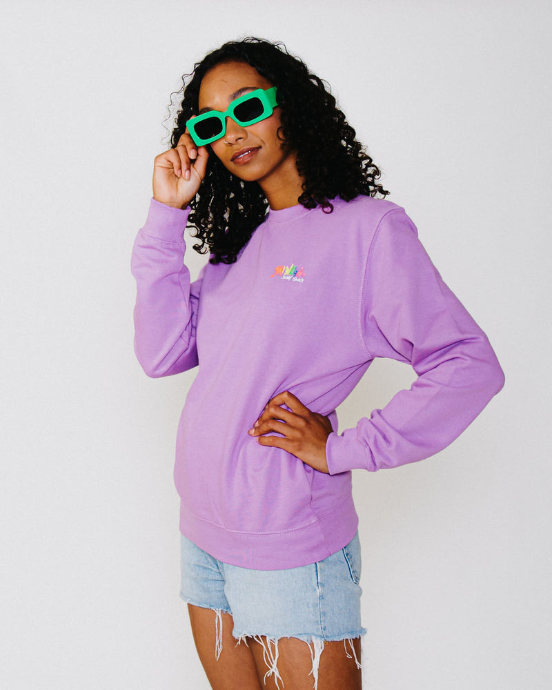Fat Willy's Surf Shack Newquay Adult Sweatshirt Lavender