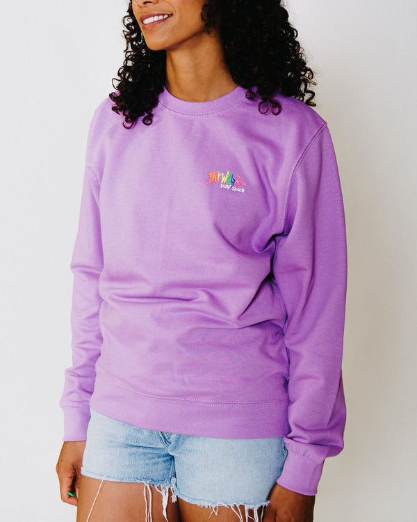 Fat Willy's Surf Shack Newquay Adult Sweatshirt Lavender
