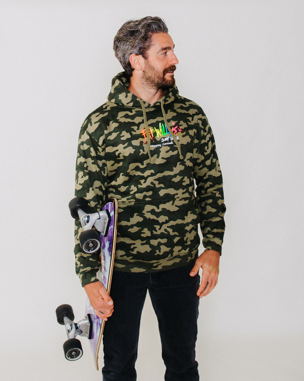 Fat Willy's Surf Shack Newquay Adult Hoodie Camouflage