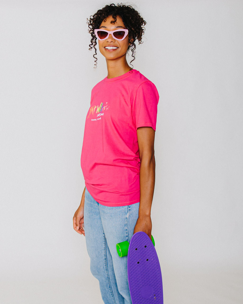 Fat Willy's Surf Shack Newquay Adult T Shirt Pink