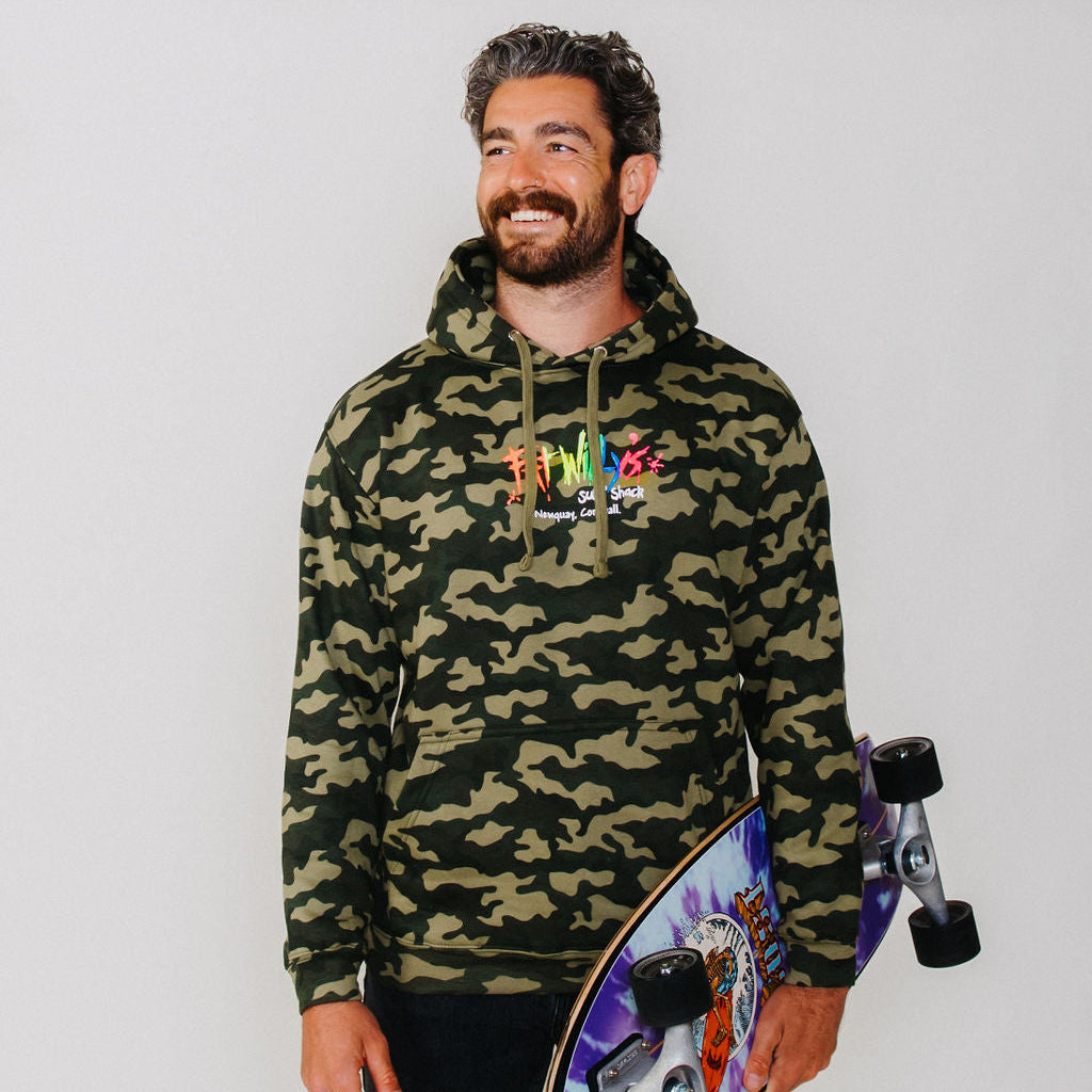Camouflage Hoodie | Fat Willy's Surf Shack Newquay Cornwall – Fat