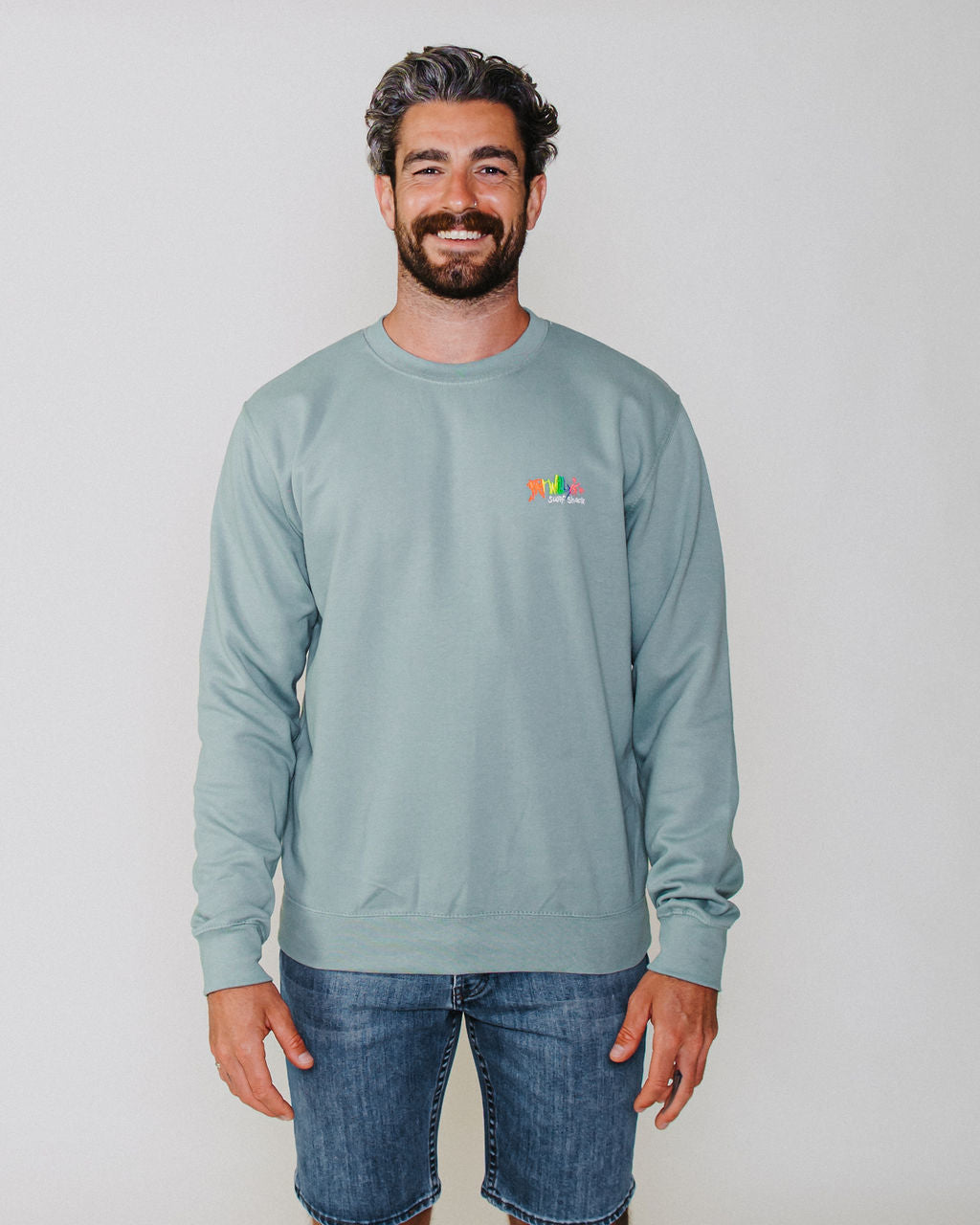 Adult Crew Sweatshirt Dusty Green