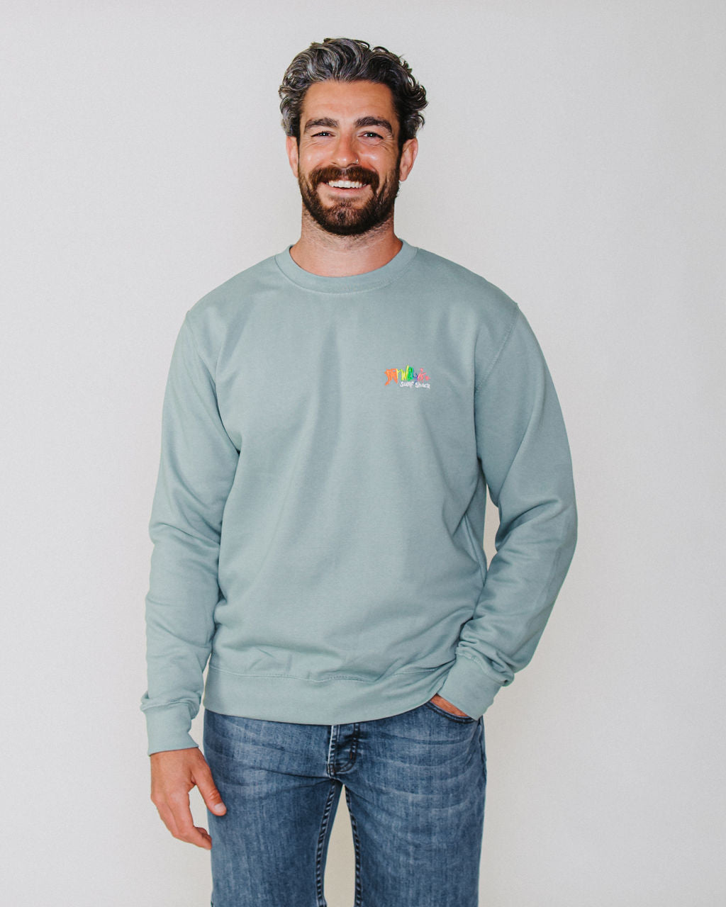 Adult Crew Sweatshirt Dusty Green