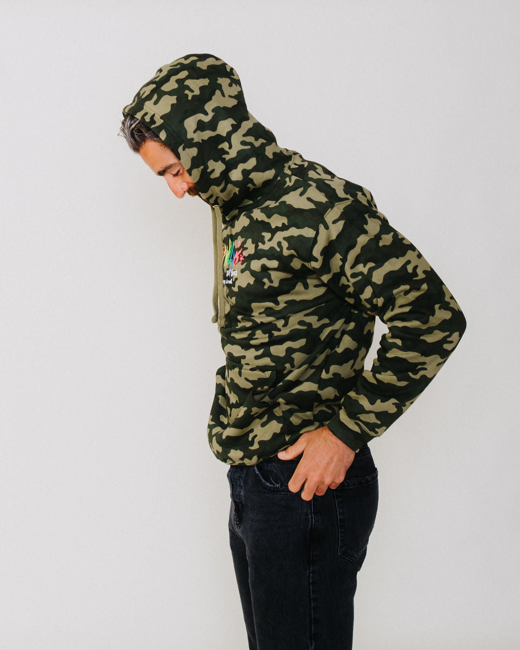 Fat Willy's Surf Shack Newquay Adult Hoodie Camouflage