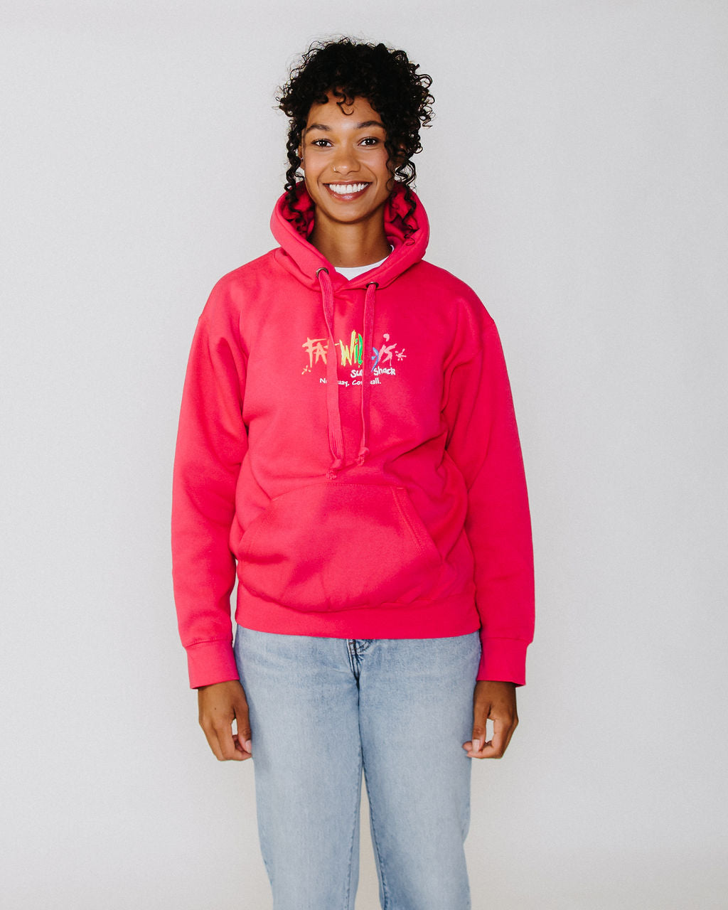 Fat Willy's Surf Shack Newquay Adult Hoodie Pink