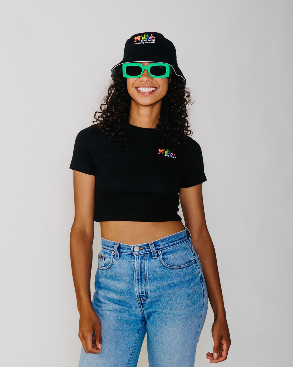 Fat Willy's Surf Shack Newquay Adult Bucket Hat Black