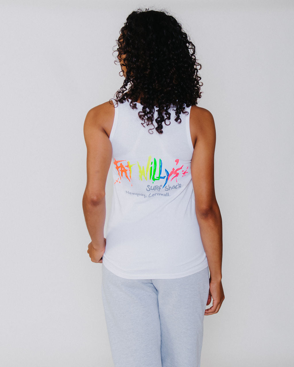 Fat Willy's Surf Shack Newquay Ladies Cut Vest White