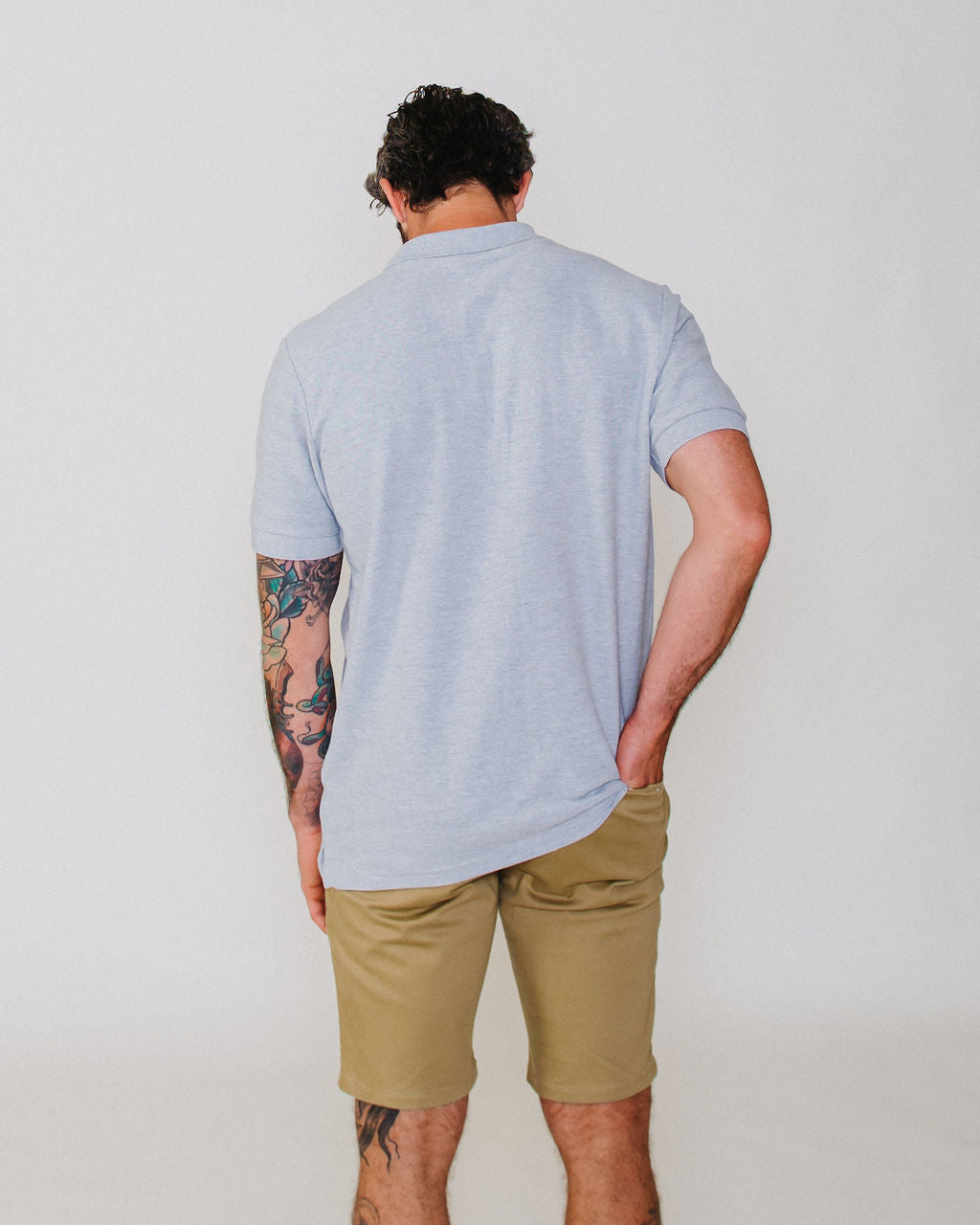 Fat Willy's Surf Shack Newquay Polo Shirt Heather Grey