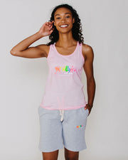 Fat Willy's Surf Shack Newquay Ladies Cut Vest Baby Pink