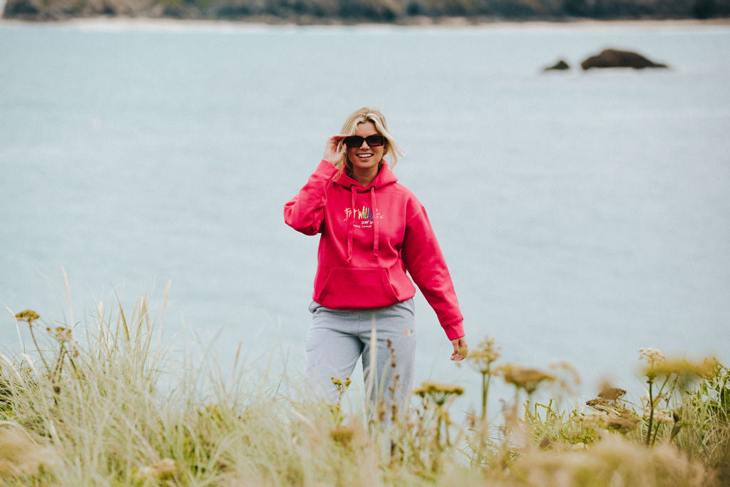 Fat Willy's Surf Shack Newquay Adult Hoodie Pink