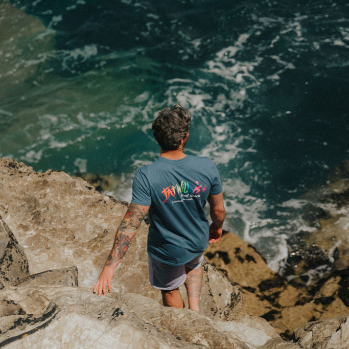 Indigo Blue T-Shirt | Fat Willy's Surf Shack Newquay Cornwall