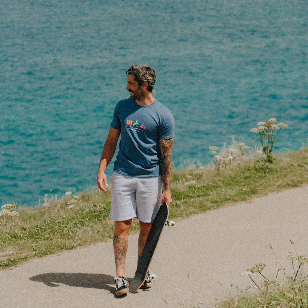 Indigo Blue T-Shirt | Fat Willy's Surf Shack Newquay Cornwall