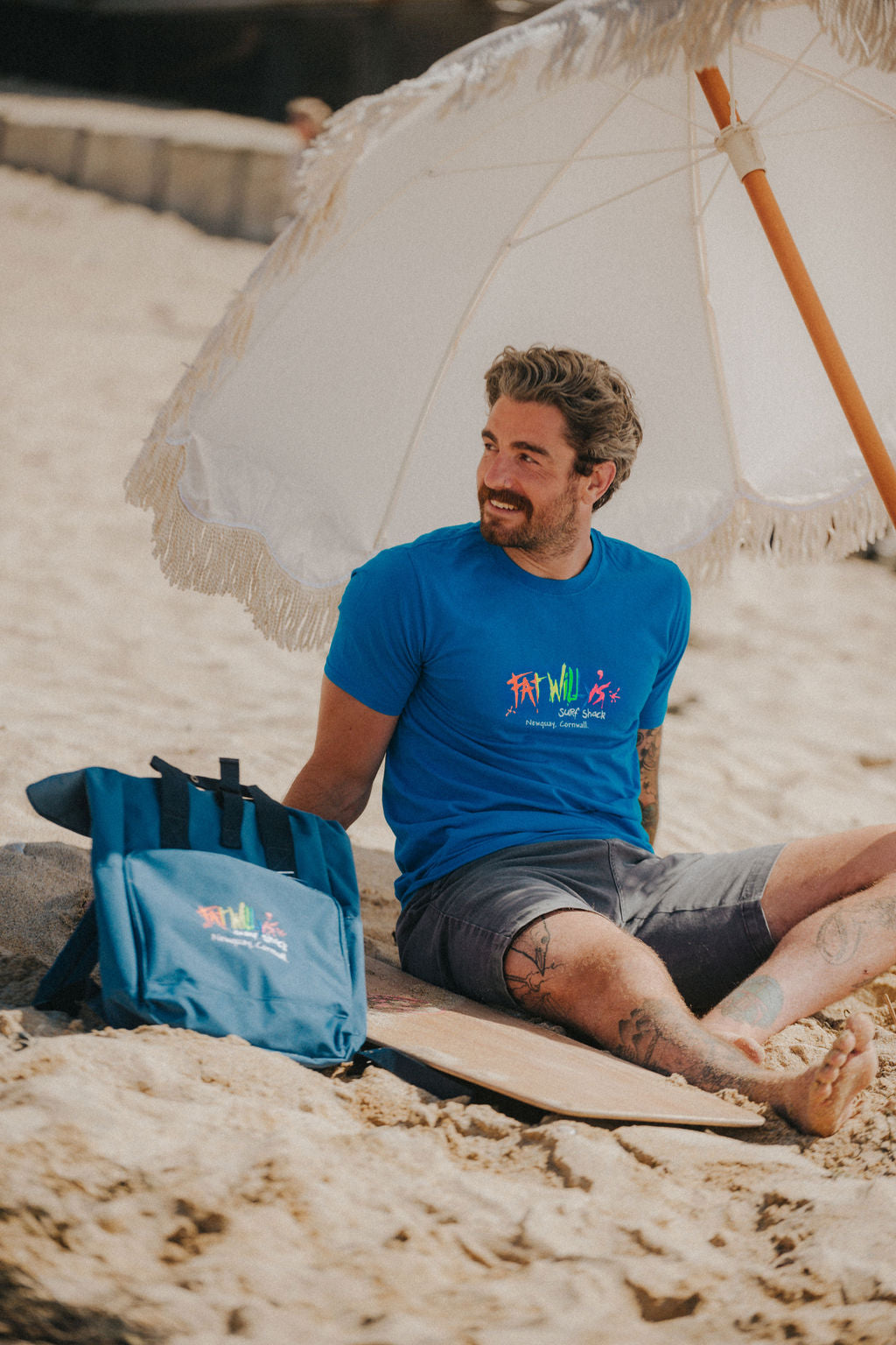 Fat Willy's Surf Shack Newquay Adult T Shirt Sapphire Blue