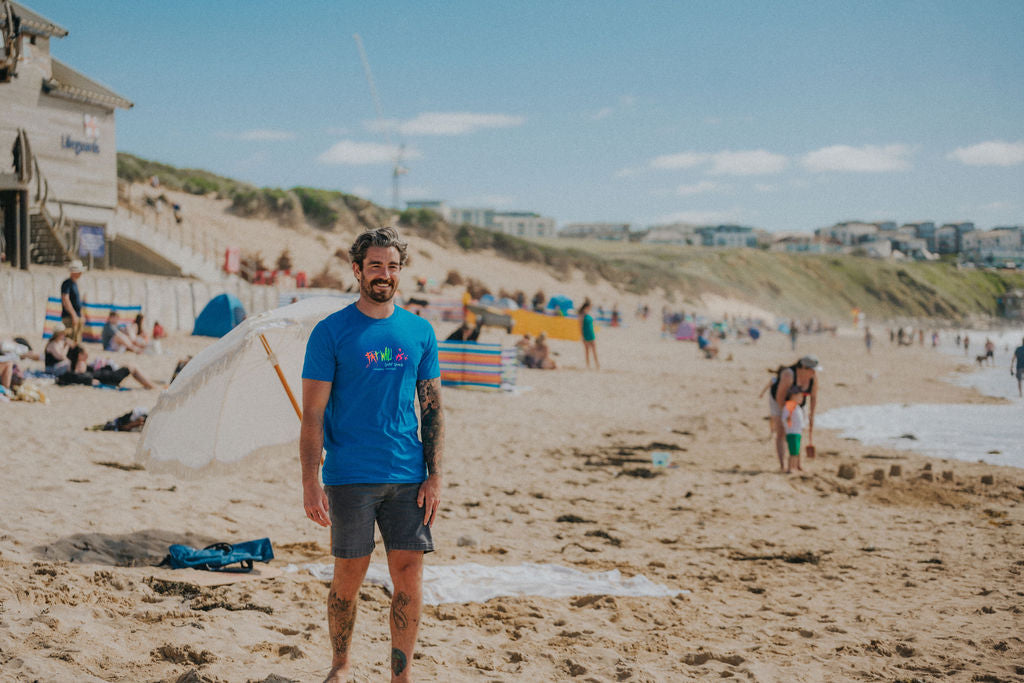 Fat Willy's Surf Shack Newquay Adult T Shirt Sapphire Blue