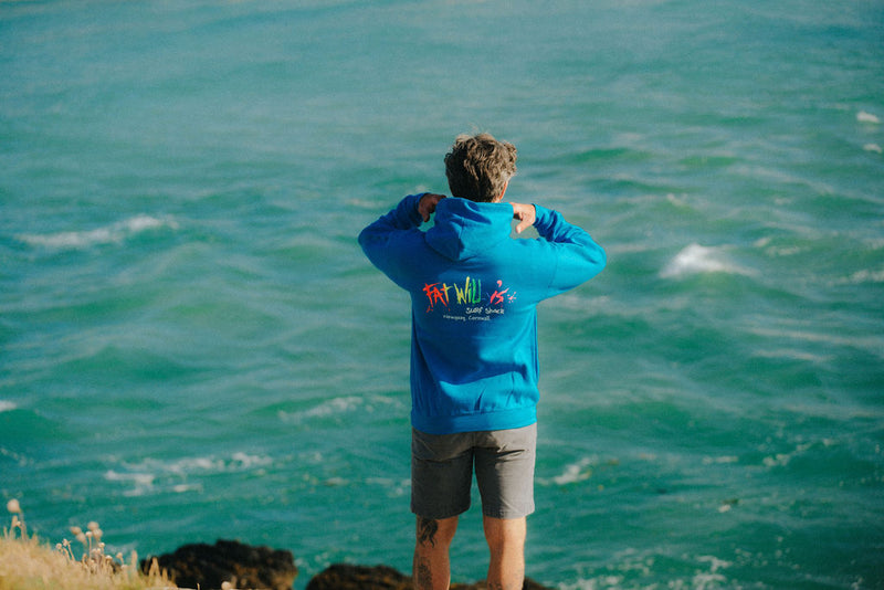 Fat Willy's Surf Shack Newquay Adult Hoodie Sapphire Blue