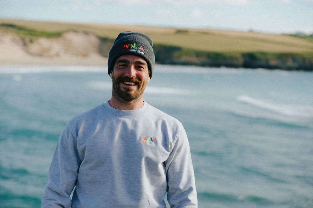 Fat Willy's Surf Shack Newquay Adult Sweatshirt Grey