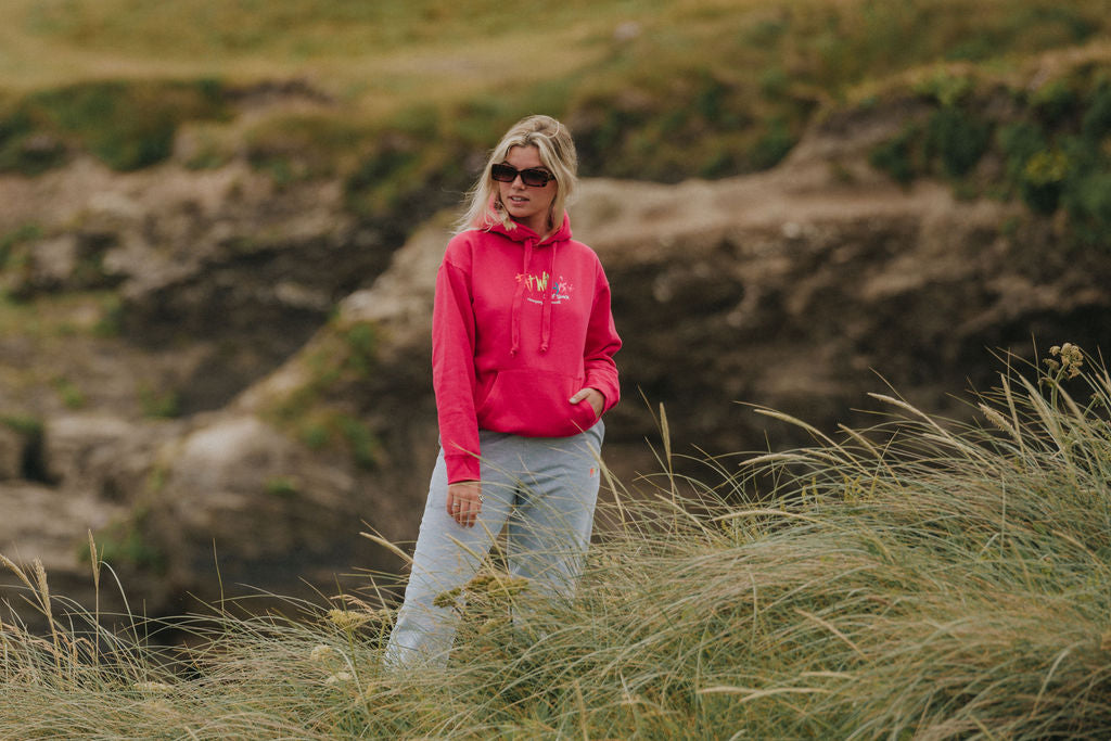 Fat Willy's Surf Shack Newquay Adult Hoodie Pink