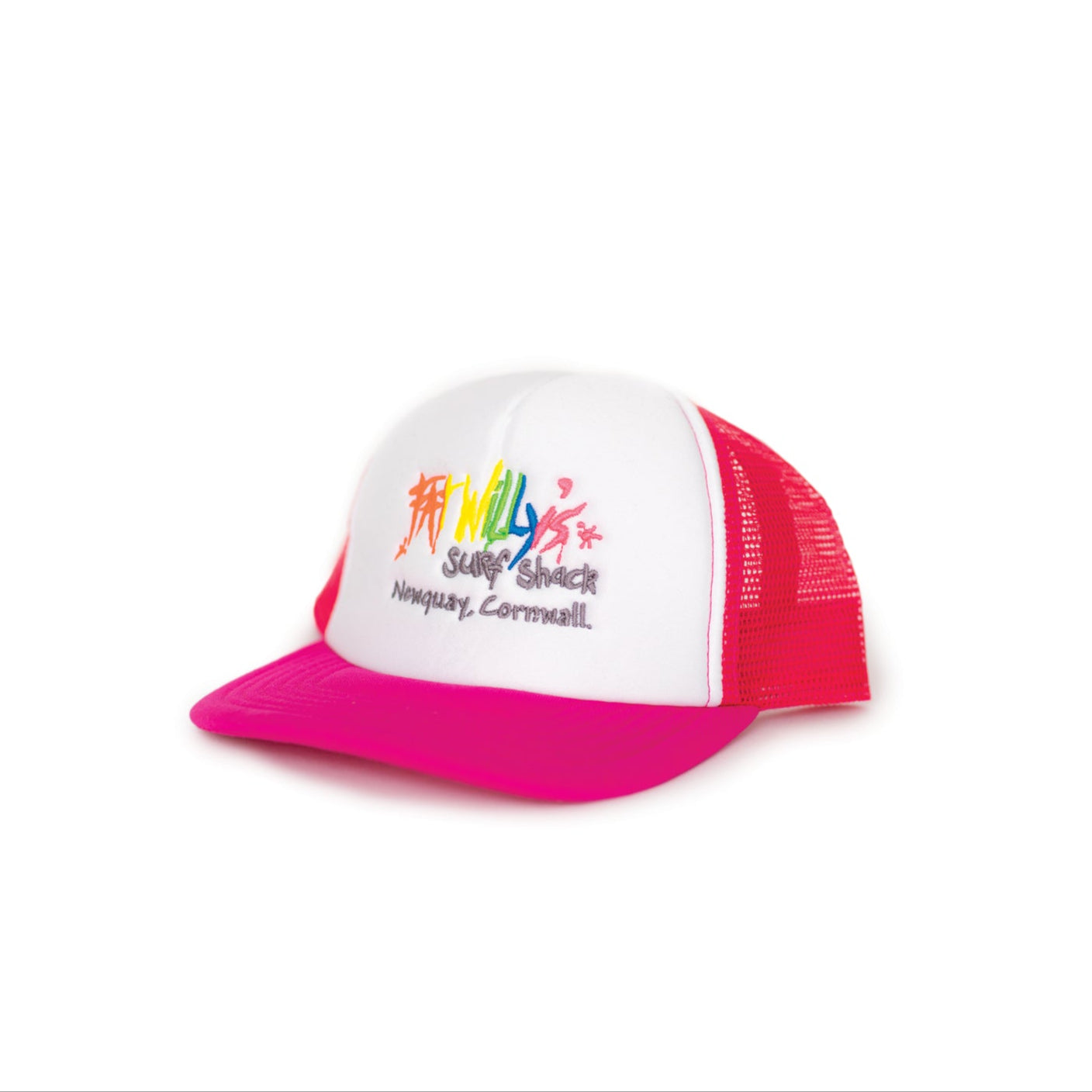 Fat Willy's Newquay Kids Trucker Cap in Pink