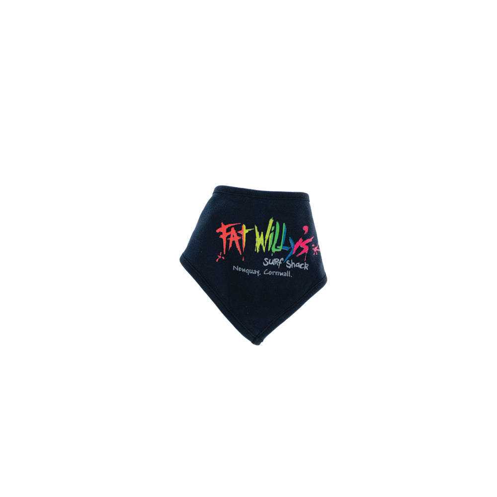 Fat Willy's Newquay baby bandana dribble bib in navy