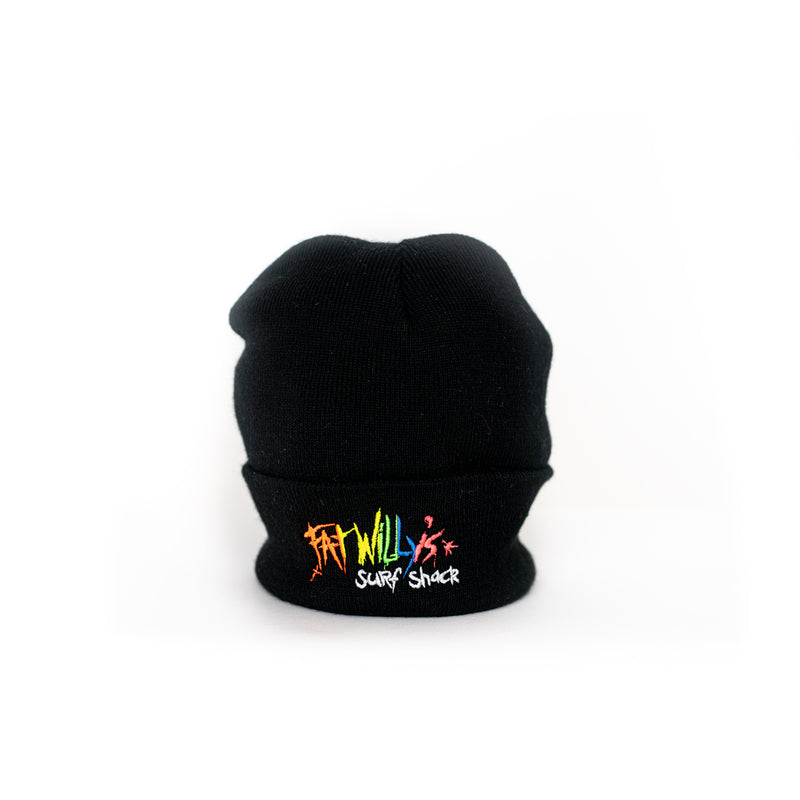 Fat Willy's beanie hat newquay black