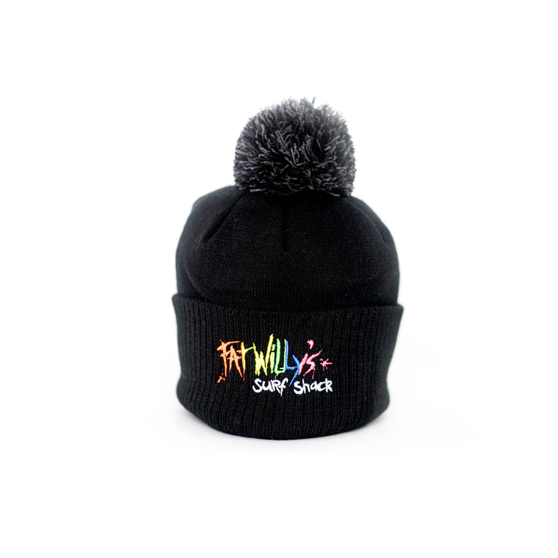 Fat Willy's adult bobble hat black